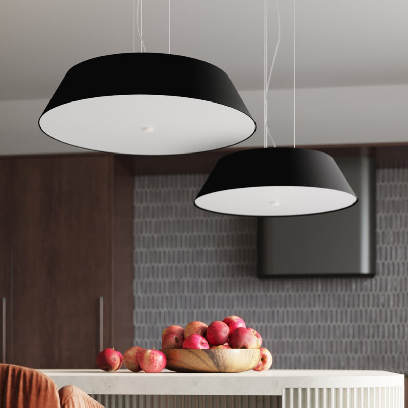 Daisy-Mae 5 - Light Dome Pendant, 110cm H x 60cm W x 60cm D, Black