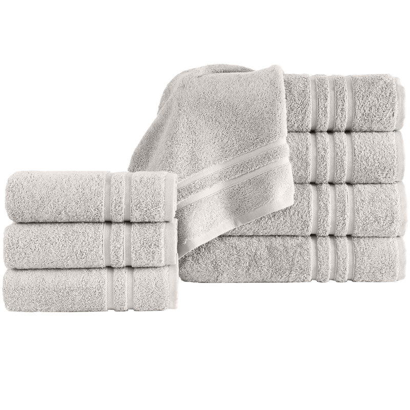 Bath Towels And Hand Towels 8-Pack - 4 Pieces 27X54 Bath Towels Soft And Absorbent, Premium Quality Perfect For Daily Use 100% Cotton Towel 600 GSM