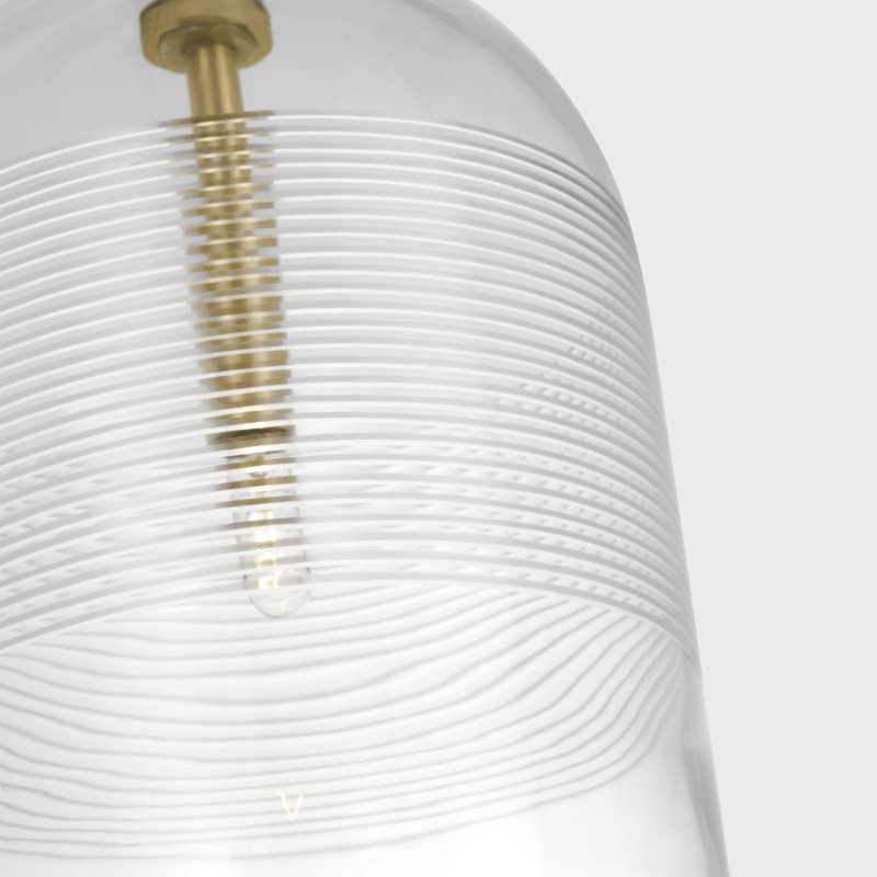 Leano 2 - Light Pendant, Hand-Rubbed Antique Brass