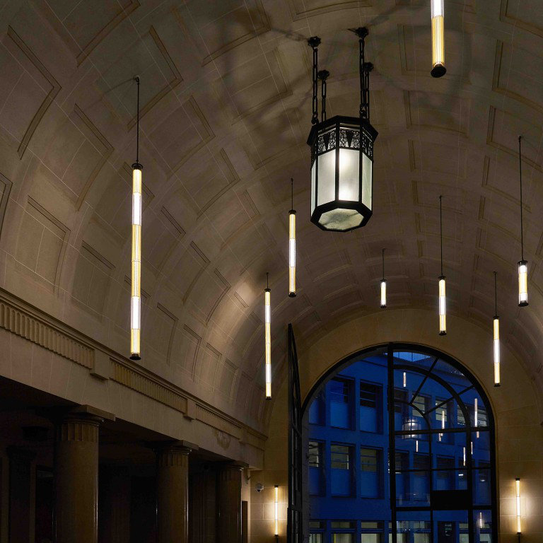 1 - Light LED Pendant, 16.5354" H x 2.7559" W x 2.7559" D