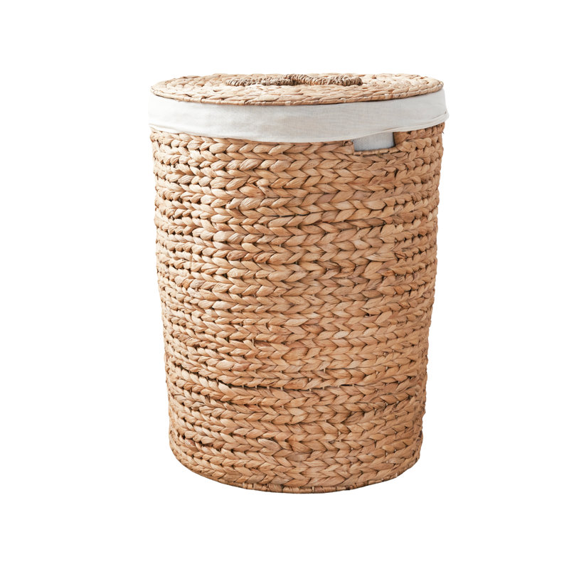 Panier à linge extra large Ludmilla en fer à repasser avec couvercle, 45,7 x 45,7 x 58,4 cm / 96 L