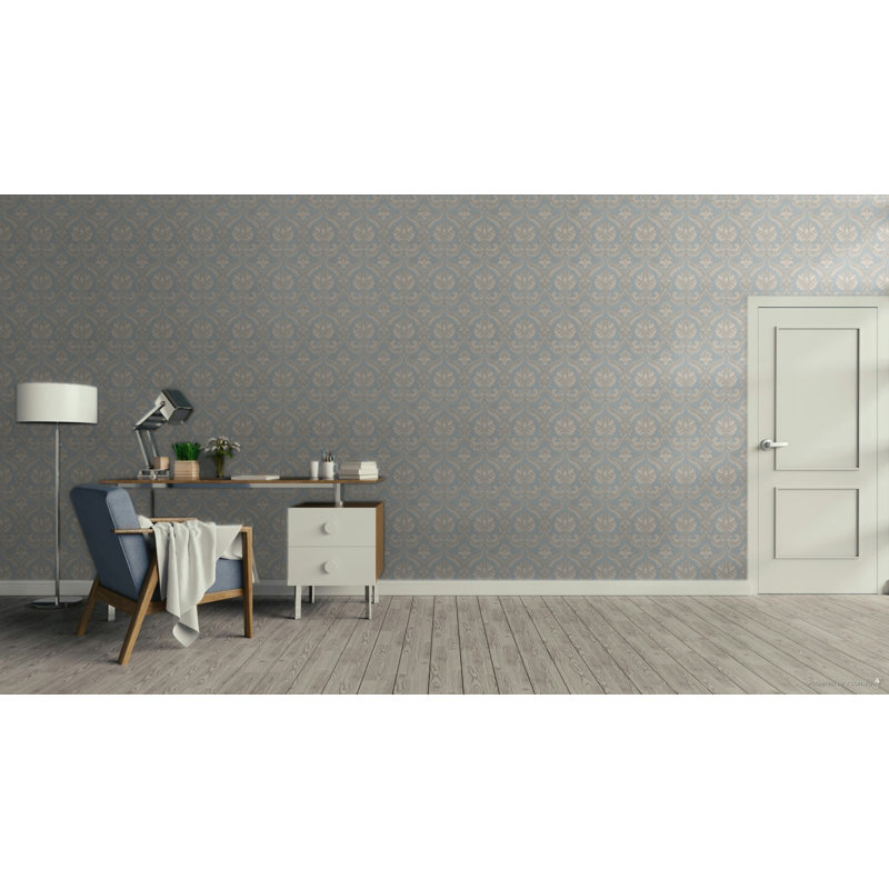 Italian Classics 4 Traditional Damask 3D Embossed Wallpaper Roll, Red