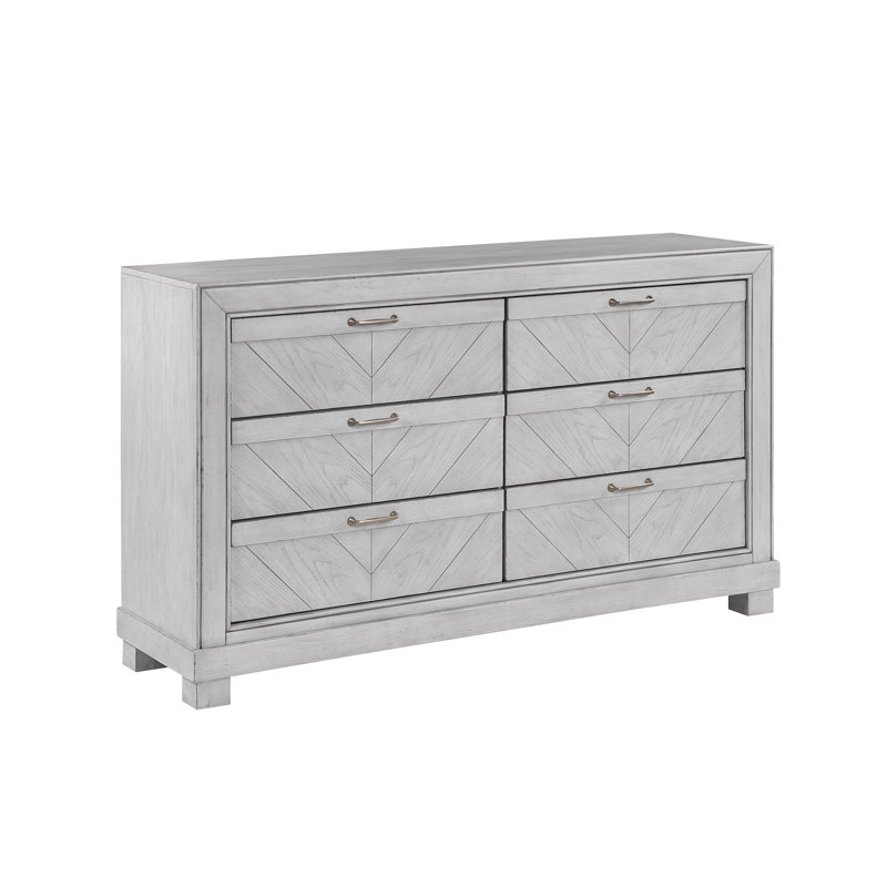 Commode 6 tiroirs Altha, gris