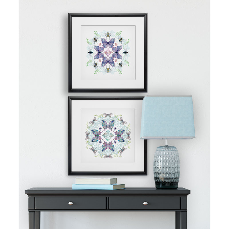 " Nature " 2 - Pieces, Black Framed