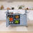 50" Stainless Steel Countertop Kitchen Cart With Spice Rack & Towel Rack-1250298790