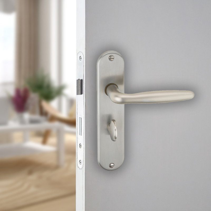 6x Urfic Rouen Metal Lever Latch Door Handles Set Rose Internal & External