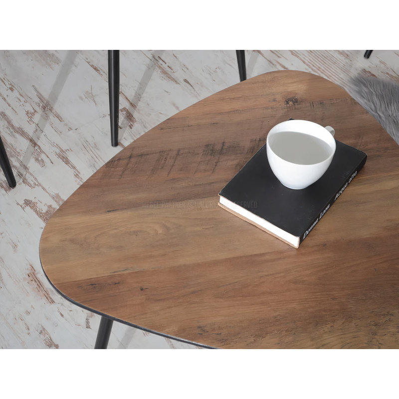 Greeson Three Leg Coffee Table, 47cm H x 59cm L, Nutty