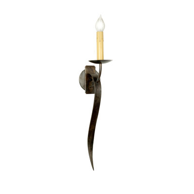 Steel Candle Wall Light