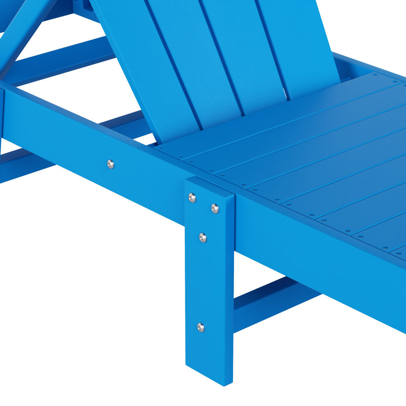 Méridienne inclinable en polyuréthane longue de 77,6 po Laguna, Bleu