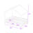 Montessori Wood Platform House Bed With Railings-2034315724-2034315725