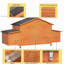 Grand poulailler en bois avec nichoir, toit imperméable, serrure sécuritaire, poulailler ventilé avec perchoir et plateau coulissant pour un nettoyage facile