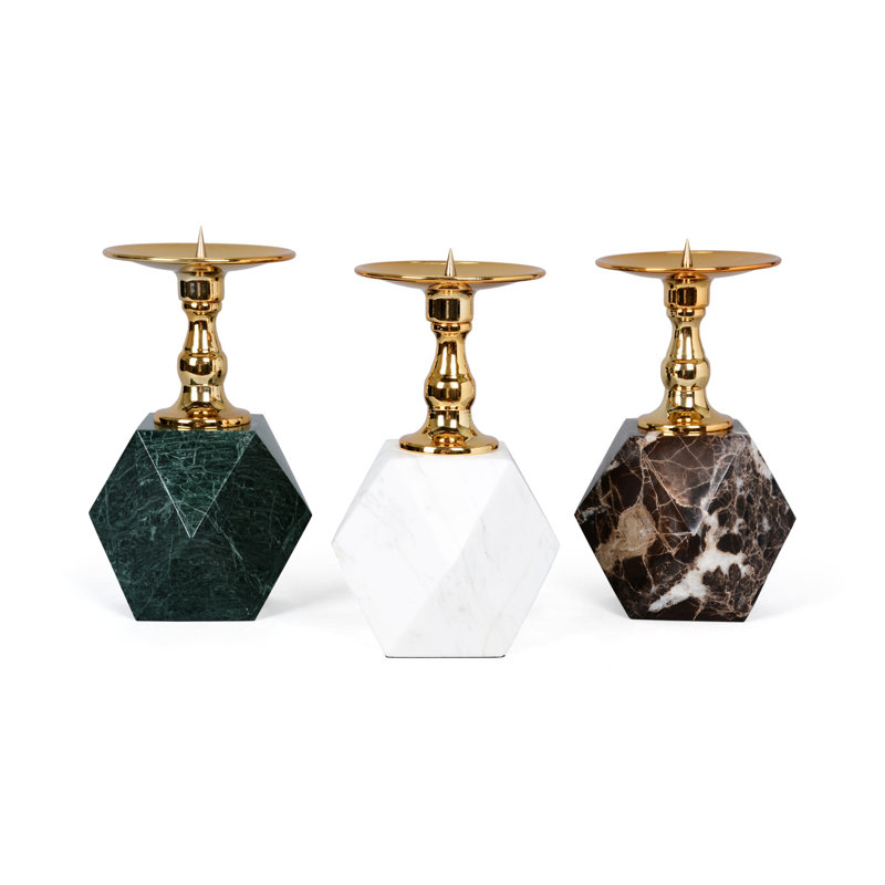 Hexagonal 8.27" Tabletop Candlestick