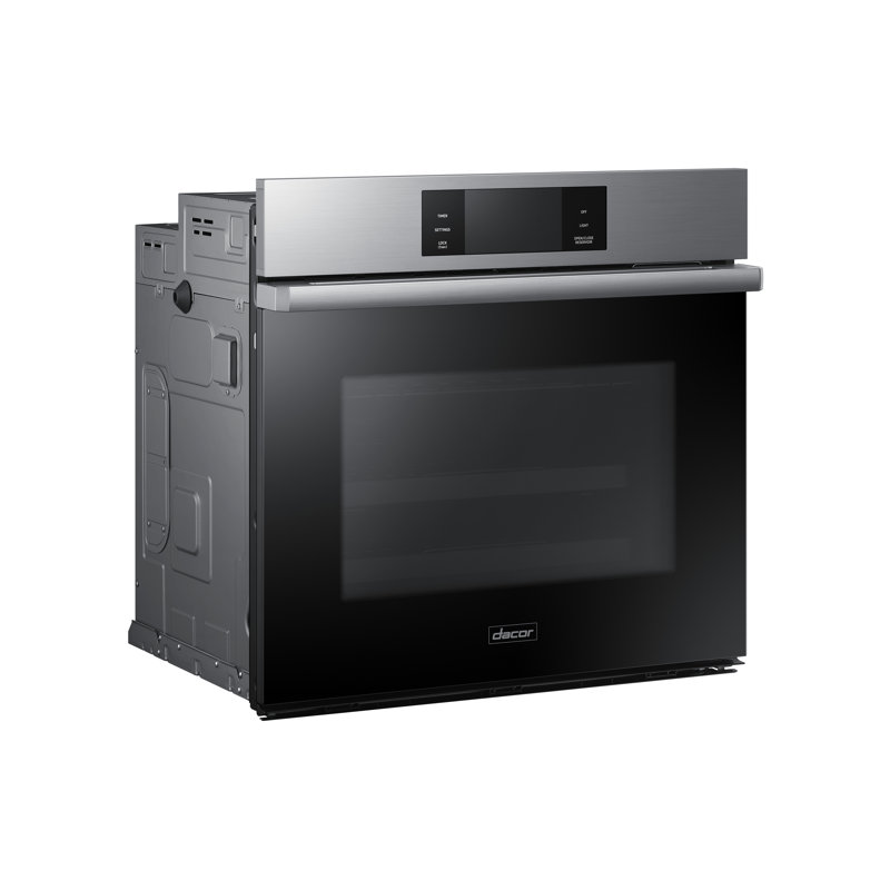 30" Single Wall Oven Steam, Contemporary, Silver Stainless