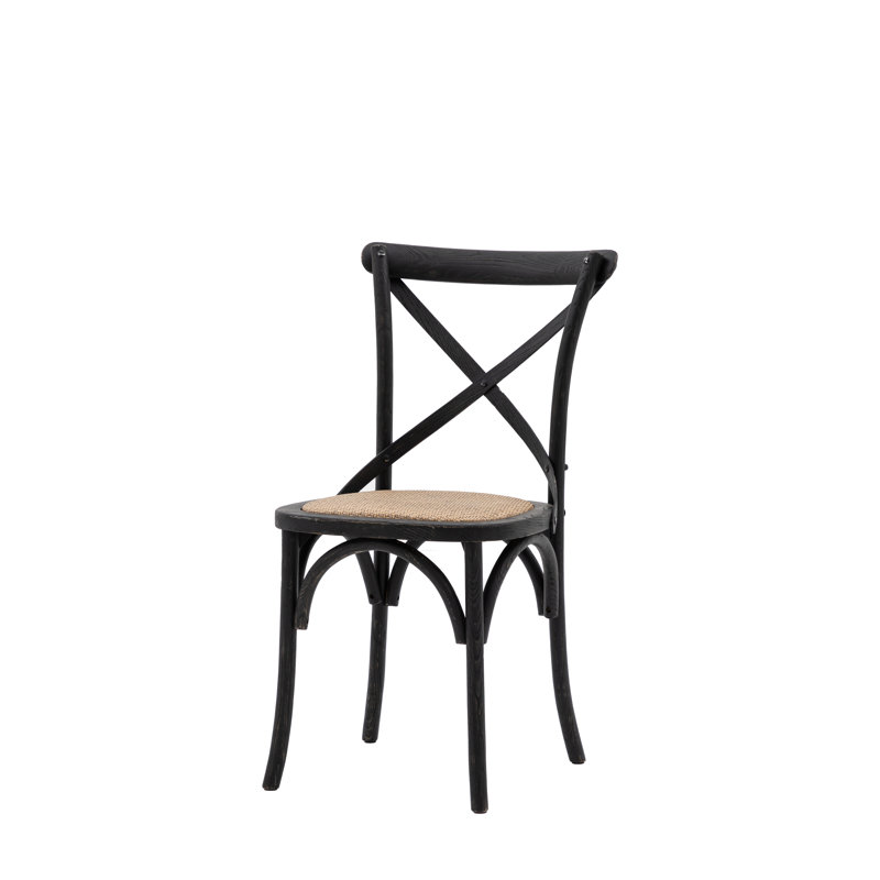 Grigor Upholstered Dining Chair, Black, Black