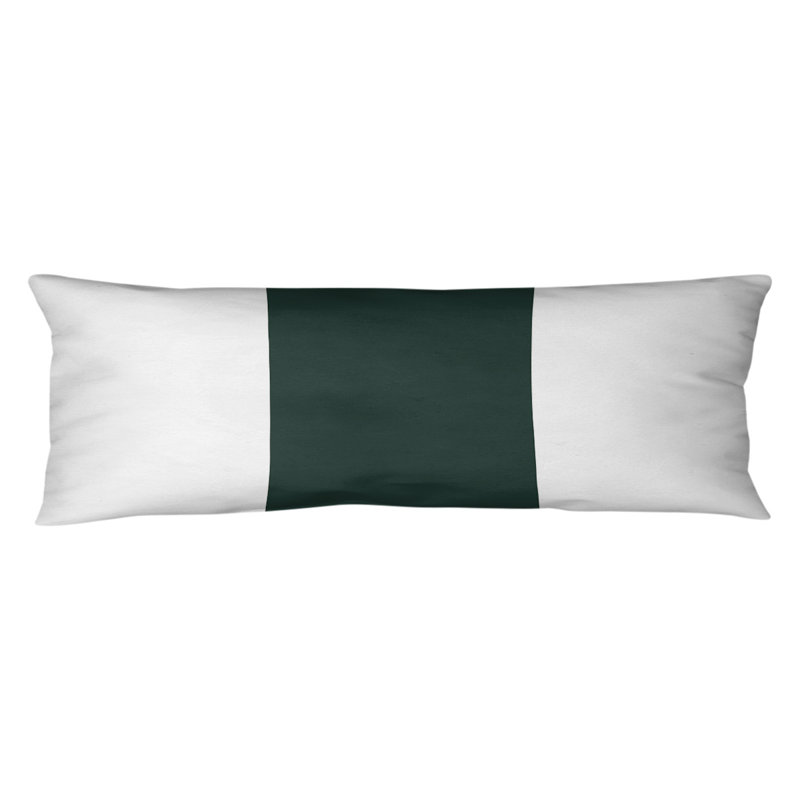 Polyester Medium Pillow, White/Green, Adella Football