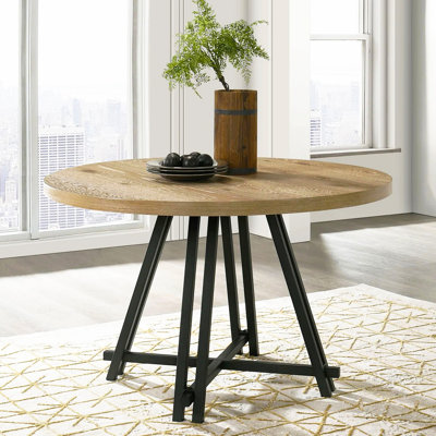Round Dining Table With Metal Base