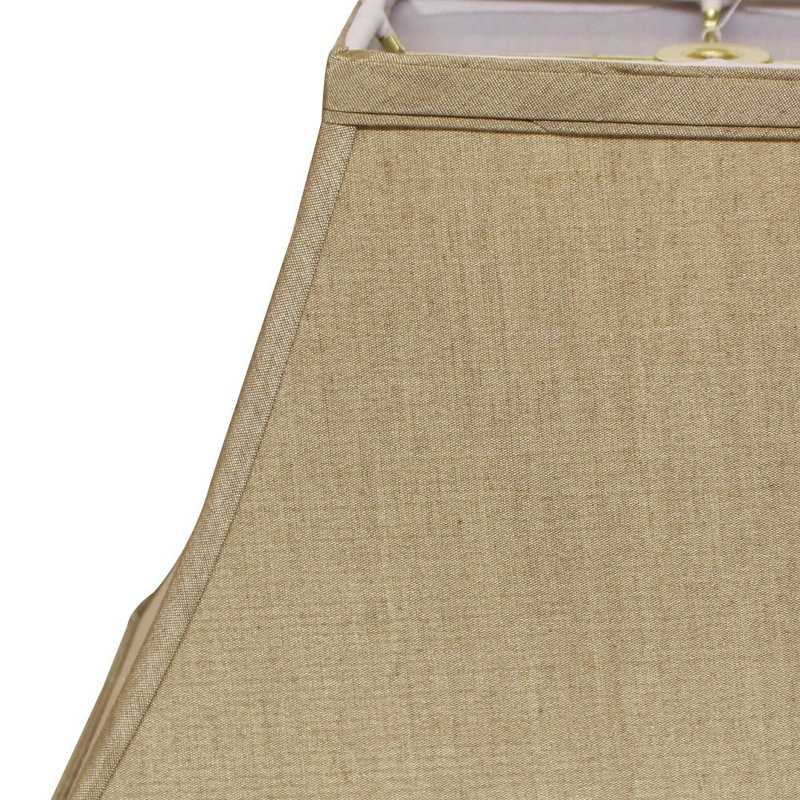 12" Rectangle Bell No Slub Lampshade, Tan