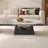 Oval rock panel coffee table living room-104571101
