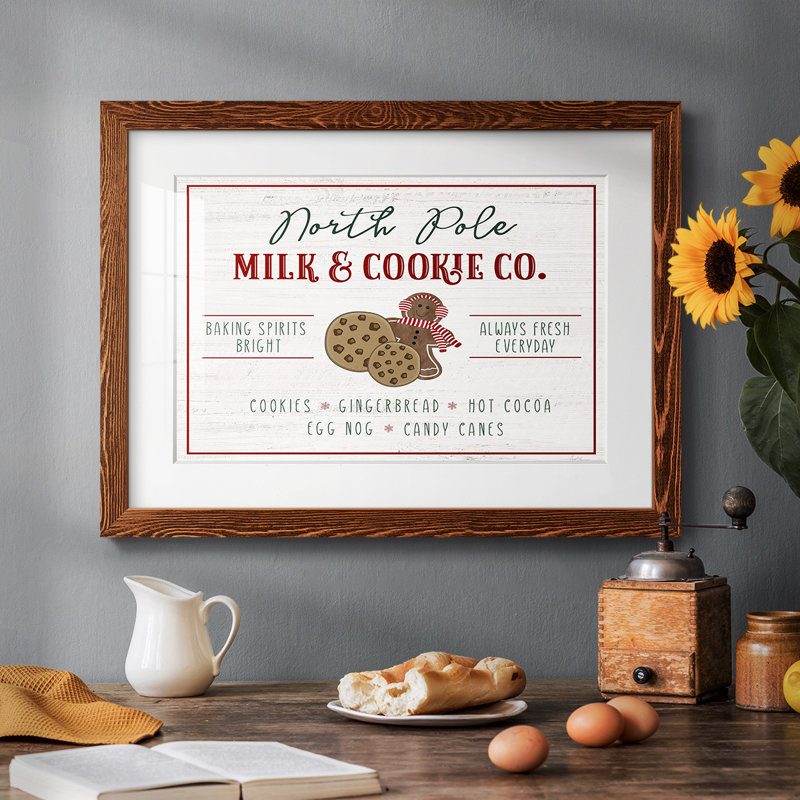 Milk and Cookie Co, impression sur papier, H 22 po x l 32 po x P 1,5 po, Érable