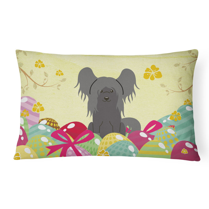 Easter Eggs Outdoor Throw Pillow