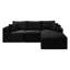 Canapé d'angle compressible, canapé en velours côtelé noir de 264 cm (103,9 pouces), canapé nuage moderne pour la maison-1531424104