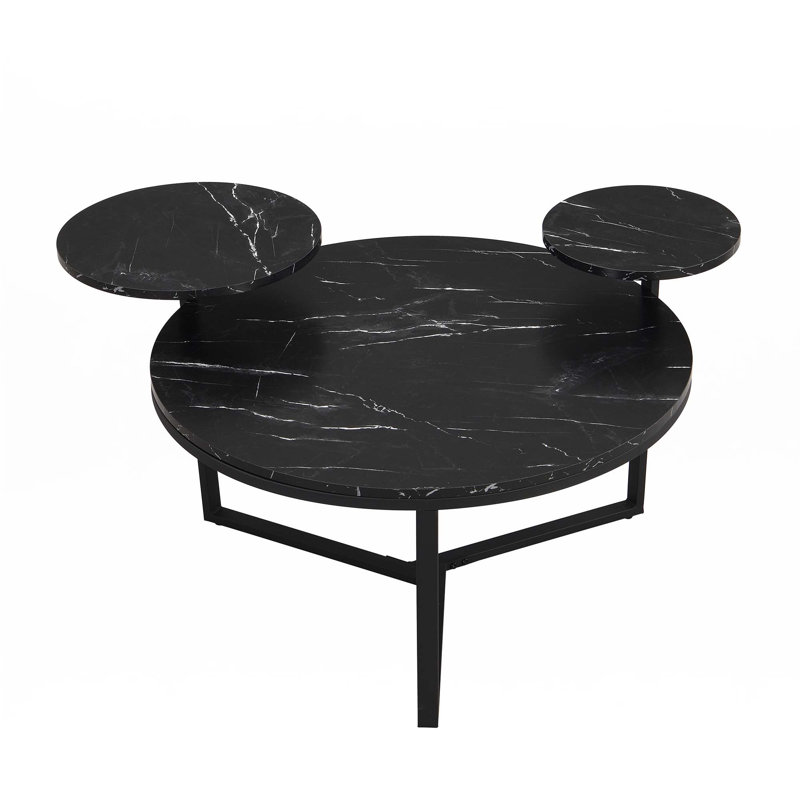 Table basse moderne avec deux tablettes