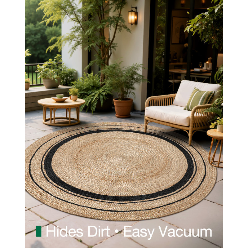 Tapis tressé à la main Natural Jute, Round 71"
