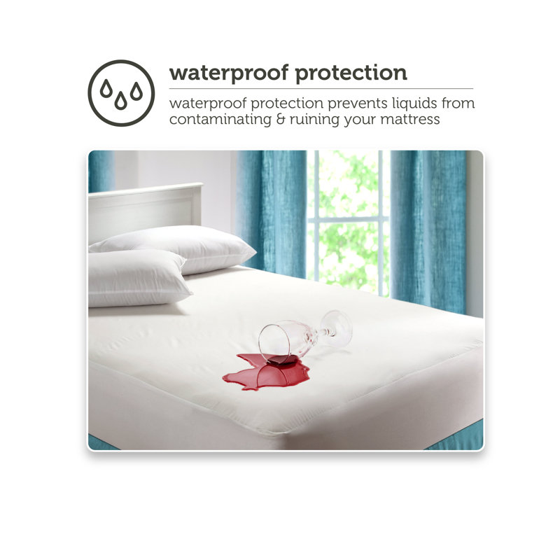Twin White Hypoallergenic Waterproof Zippered Mattress Protector