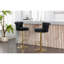 Chaise de bar en velours doux avec rotation à 360 °, hauteur réglable et coutures en losanges pour la cuisine Rivets dorés confortables, îlot de coussin en mousse haute densité Rotation