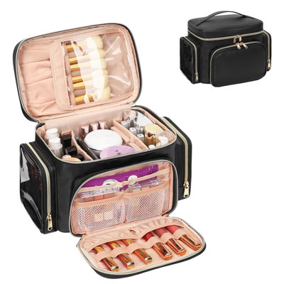 Large Makeup Bag, Portable Travel Makeup Bag Organizer