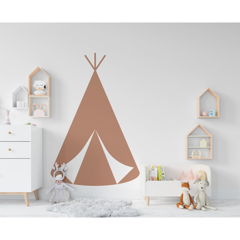 Teepee Wall Decal Home Color Block, Boho Wall Decal, lit tête de lit autocollant, tête de lit Wall Decal, voûte murale, pépinière 593RS