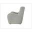 Chaise d'appoint pivotante en tissu de couleur zinc