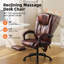 Fauteuil de bureau de massage chauffant ergonomique avec repose-pieds-1925145884