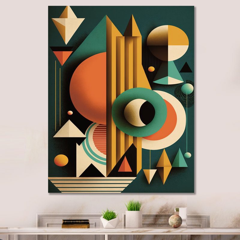 Décoration murale Mid-Century Retro Dimensions VI - Modern Midcentury, H 20 po x l 12 po x P 1 po