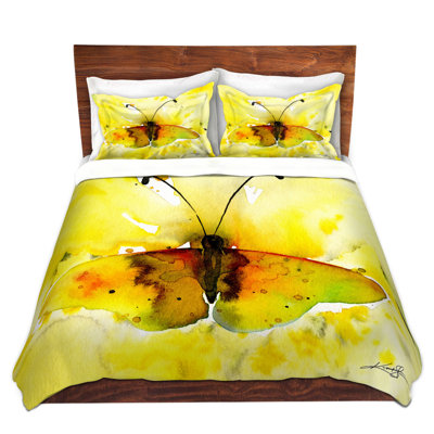 DiaNoche Duvet Cover Sets Microfiber by Kathy Stanion - Watercolor Butterfly 32