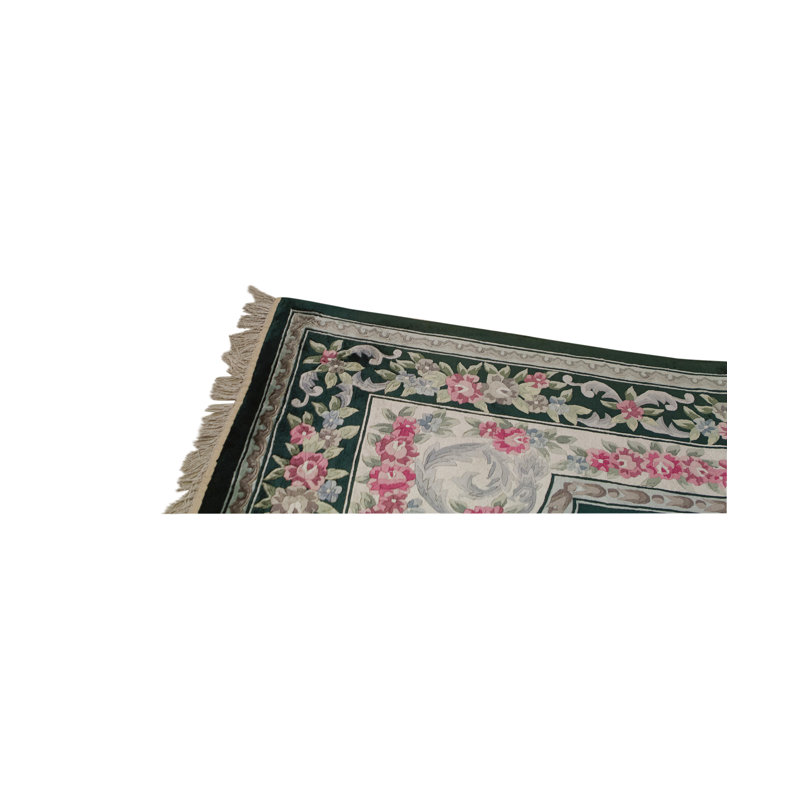 Hand-Knotted High-Quality Gray and Pink Area Rug