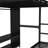 Queen Over Twin Bunk Bed With Built-In Wardrobe, Metal Bunk Bed With Trundle, Foldable Desk, Ladders, Noise-Reduced Design, Black-1151680302
