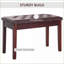 Banc de piano, fauteuil duo 2 places avec structure en bois brun noyer et amp; Coussin capitonné en similicuir | Noyer brun | Similicuir