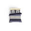 Ensemble de housse de couette 100% coton bleu / crème / blanc Gulley-607821958