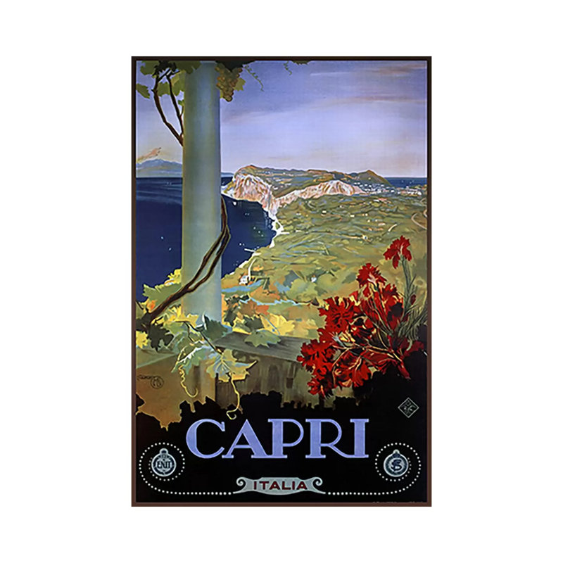 Capri Italia by Vintage Apple Collection - Wrapped Canvas Rectangle Print, 20.32 cm H x 30.48 cm W