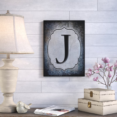 Lettre J par LightBoxJournal - reproduction d'art textuel sur toile tendue