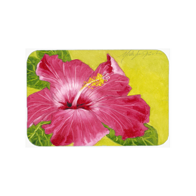 Planche à découper rose en verre à hibiscus rose chaude caroline