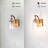 Anastasia Single Light Clear Glass Jar Shade Wall Sconce - Glossy Brass