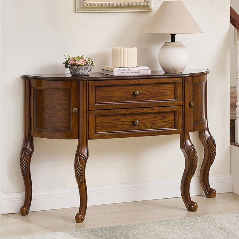 Console de style européen de luxe rétro, Brun