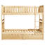 Transitional Twin Over Bunk Bed With Natural Pine Finish, Storage Boxes, And , For Youth Bedroom, Top Guard Rails, Under On Wheels, No Foundation, 300Lbs Weight Capacity In Boxes Ideal 'S Foundation