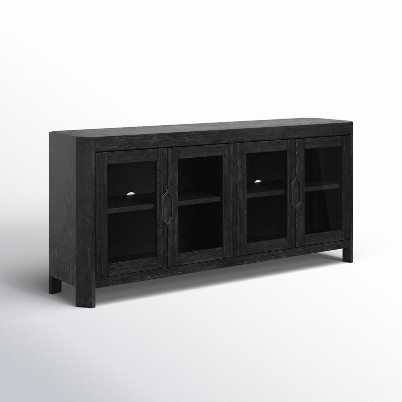 Macarthur Reclaimed Oak 4Dr Cabinet Antique Black