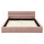 Structure de lit grand rembourré avec tissu épais et tête de lit-115901091