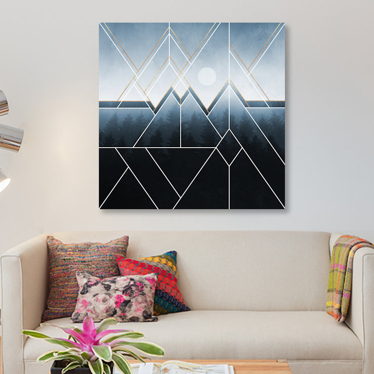 « sapins north », impression sur toile, H 12 po x l 12 po x P 1,5 po, Toile tendue, Pas de tapis