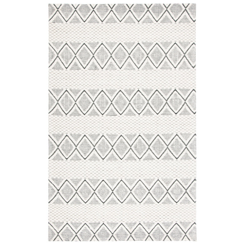 Marbella Hand Woven Wool And Cotton With Latex Geometric Rug, Rectangle 8' x 10'