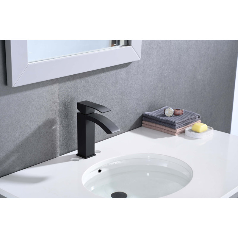 Robinet pour salle de bain à poignée simple avec bonde escamotable Waterfall Spout Classic